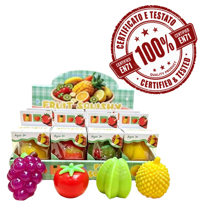 SQUISHY Frutta (TPR) 8cm In Box (8x6x6cm) In espo da 12 4ass…x288